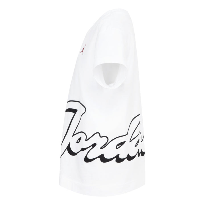 Jordan Girls Enchantment Script White T-Shirt (Little Kids)