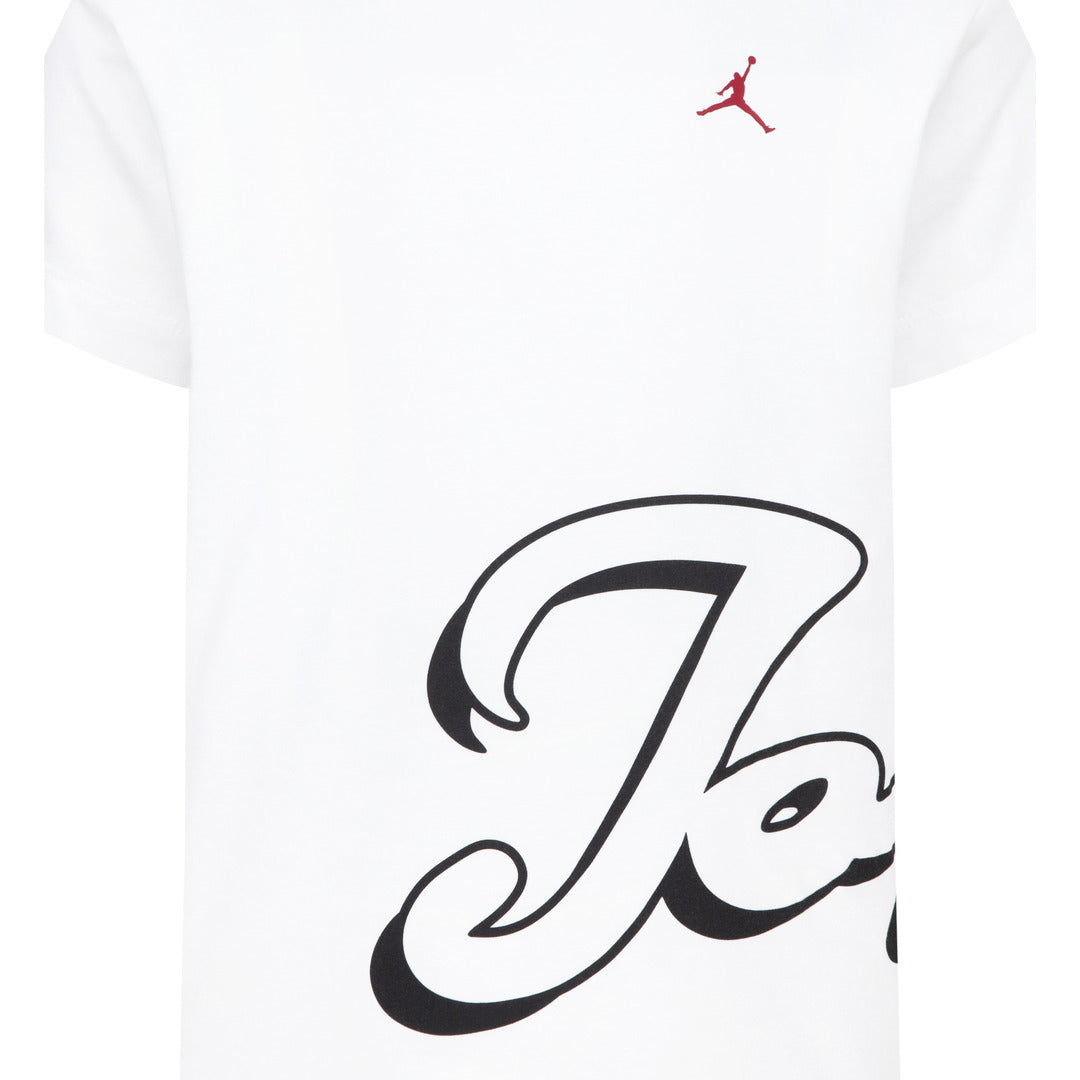 Jordan Girls Enchantment Script White T-Shirt (Little Kids)