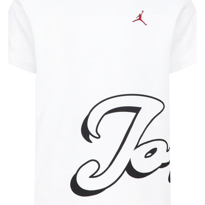 Jordan Girls Enchantment Script White T-Shirt (Little Kids)