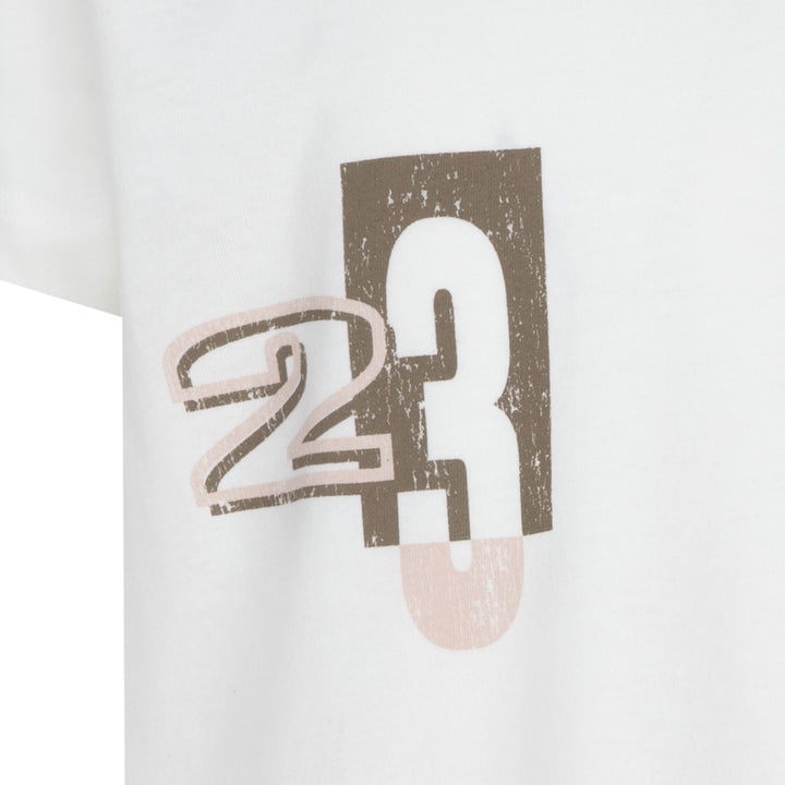 Jordan Girls 23 Spot Up Shooter White T-Shirt (Little Kids)