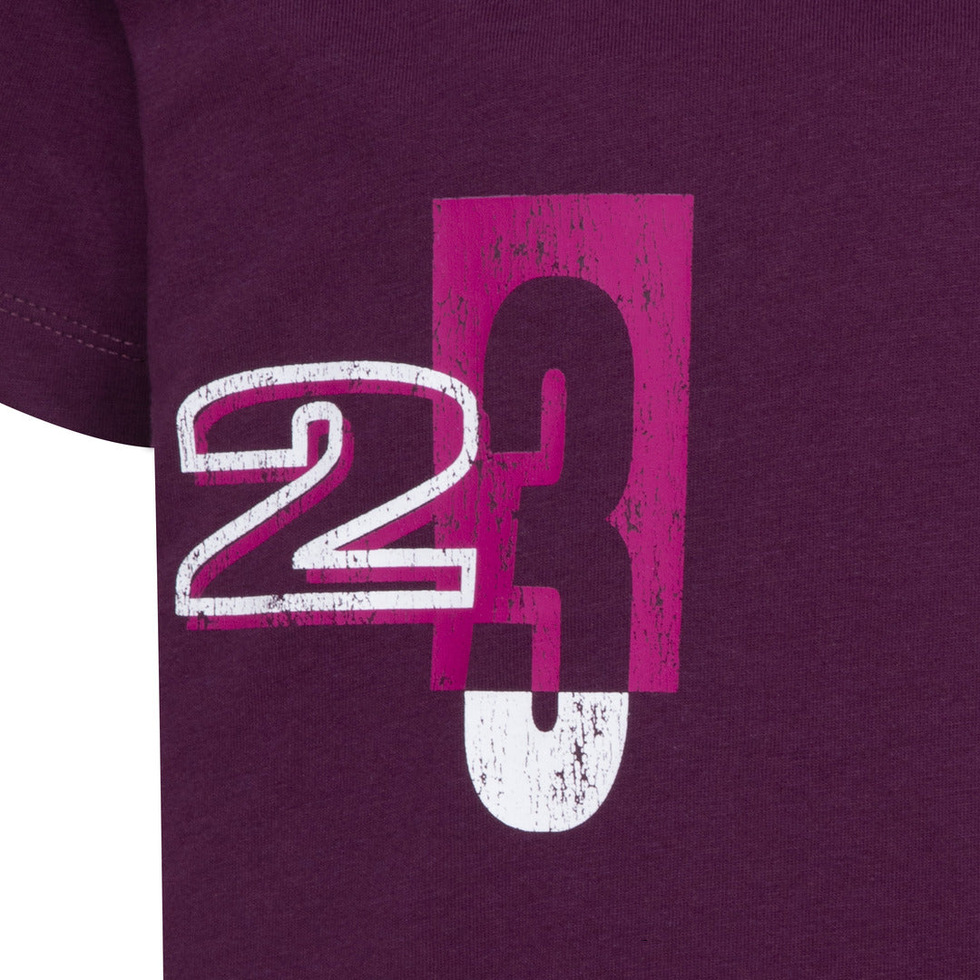 Jordan Girls 23 Spot Up Shooter Purple T-Shirt (Little Kids)