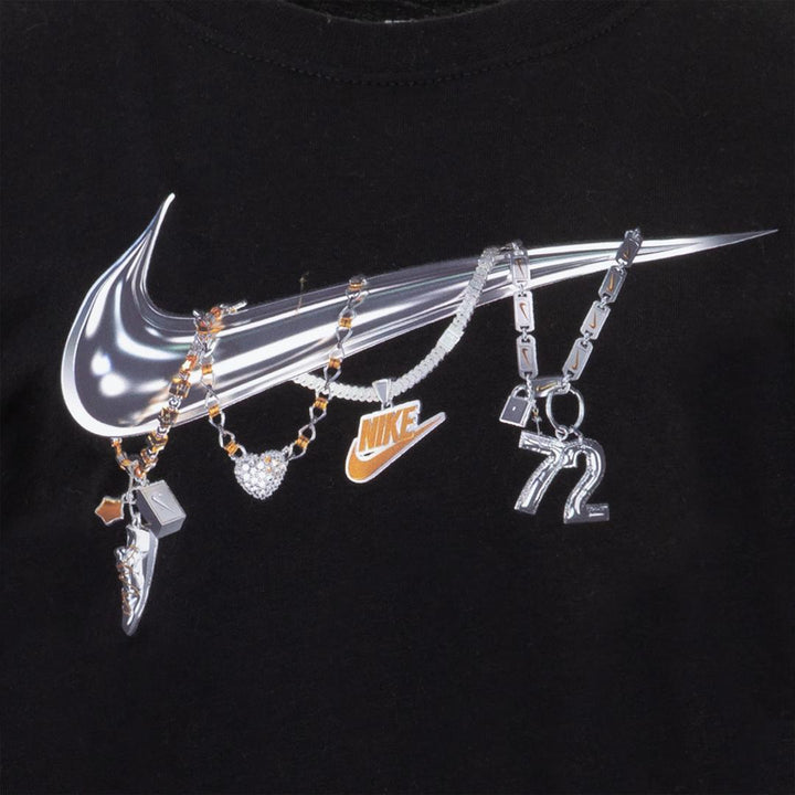 Nike Girls Shine Black T-Shirt (Little Kids)