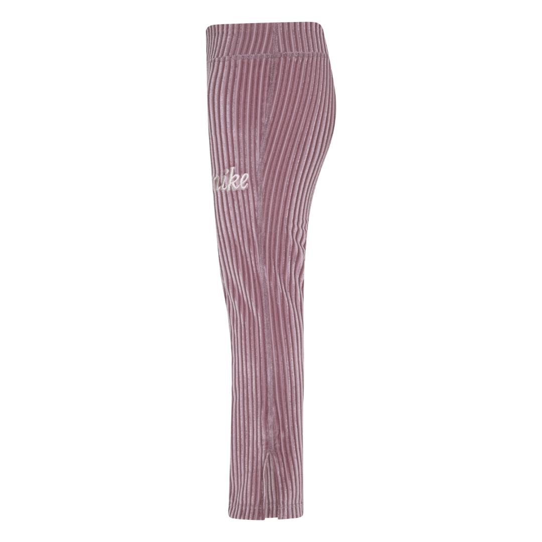 Nike Girls Flare Tights Cozy Rib Plum Pants (Little Kids)