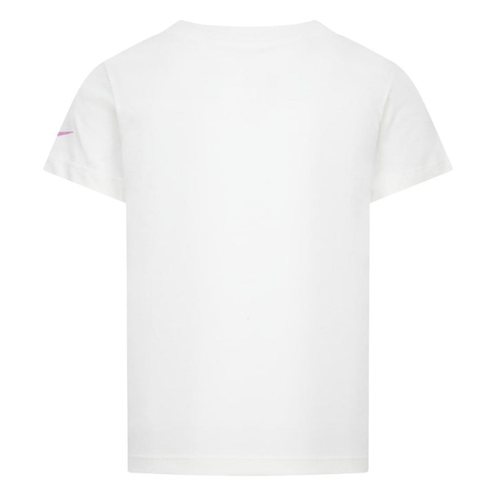 Nike Girls Swoosh Spirit White T-Shirt (Little Kids)