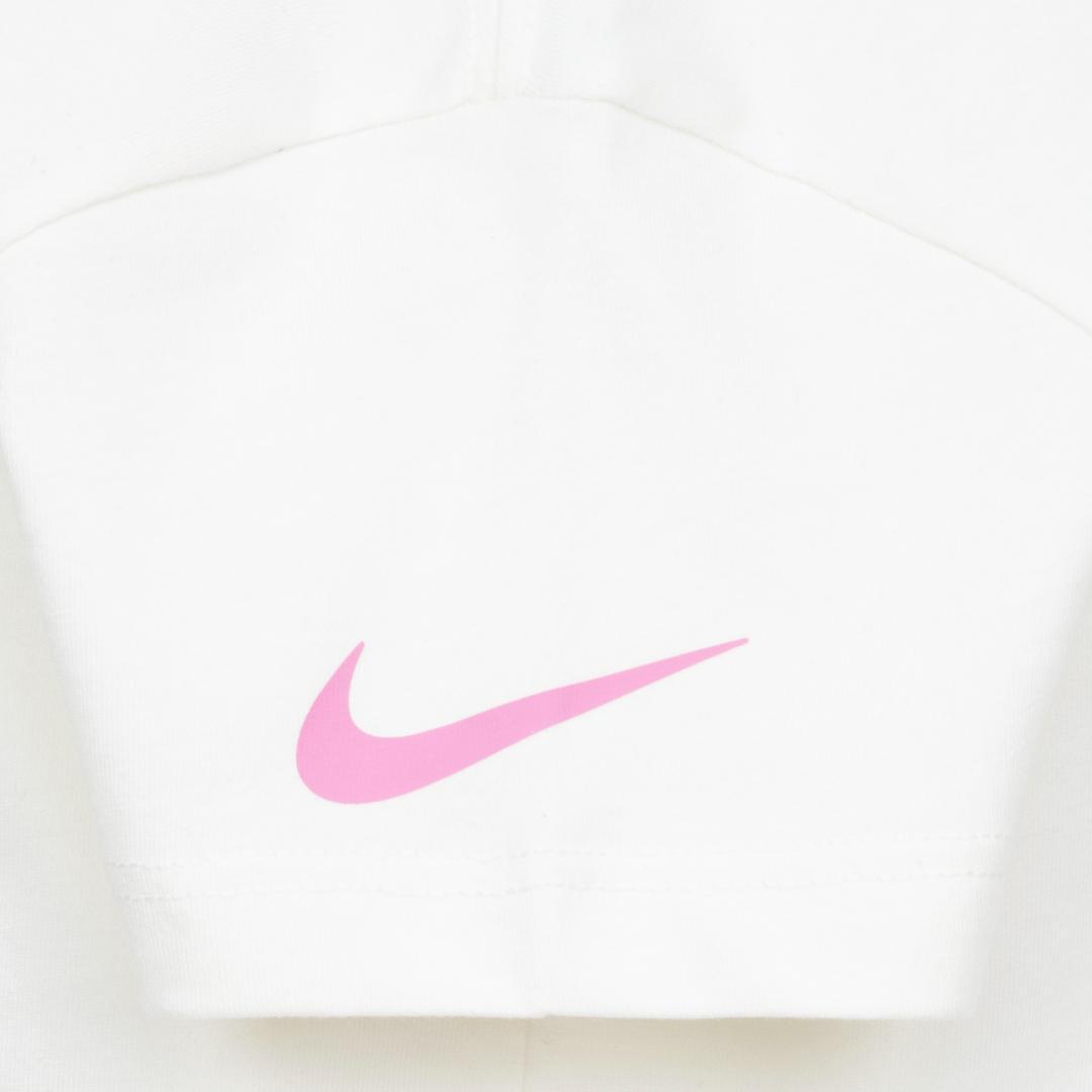 Nike Girls Swoosh Spirit White T-Shirt (Little Kids)