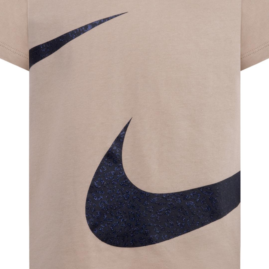 Nike Girls Swoosh Spirit Brown T-Shirt (Little Kids)