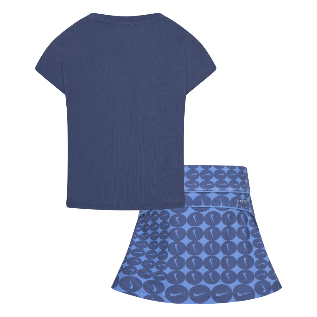 Nike Girls 2-Piece Essentials AOP T-Shirt & Scooter Skirt Set (Little Kids)