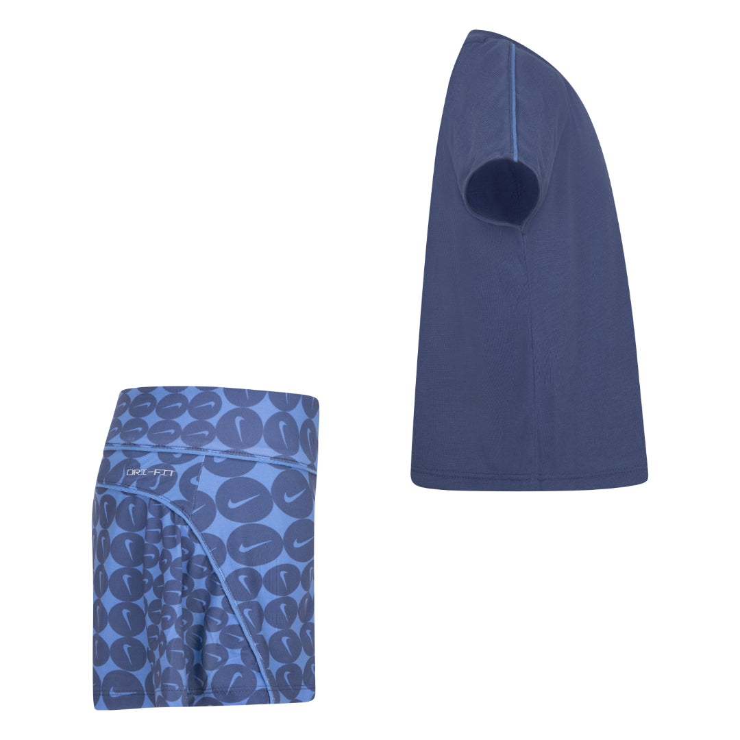 Nike Girls 2-Piece Essentials AOP T-Shirt & Scooter Skirt Set (Little Kids)