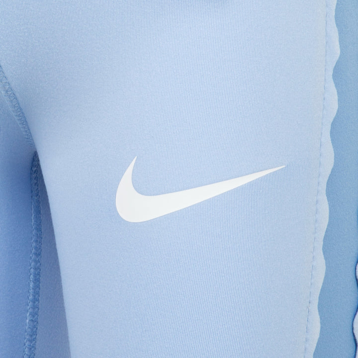 Nike Girls Swoosh Motion Dri-Fit Blue Leggings (Little Kids)