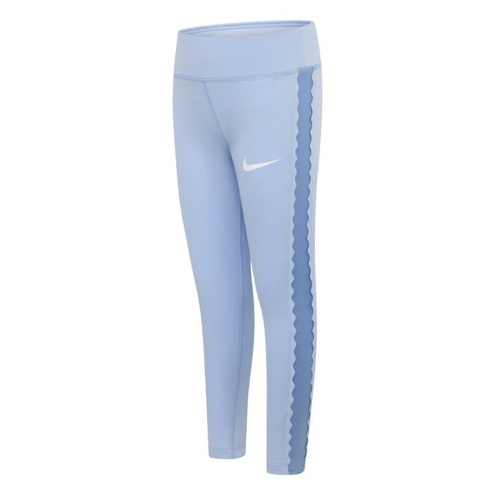 Nike Girls Swoosh Motion Dri-Fit Blue Leggings (Little Kids)