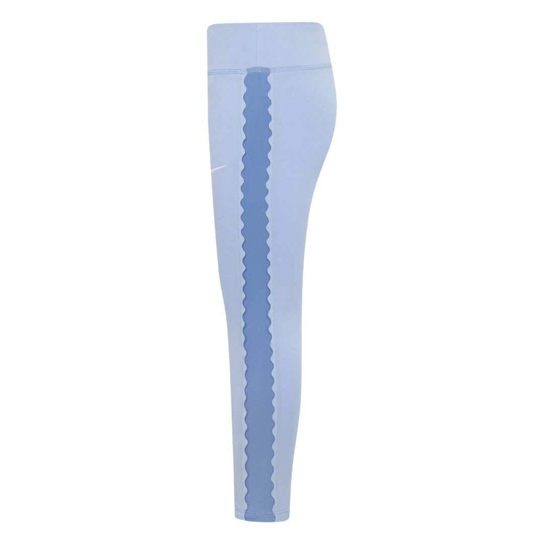Nike Girls Swoosh Motion Dri-Fit Blue Leggings (Little Kids)