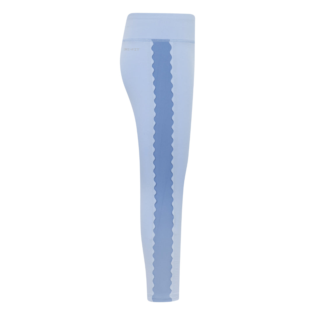 Nike Girls Swoosh Motion Dri-Fit Blue Leggings (Little Kids)