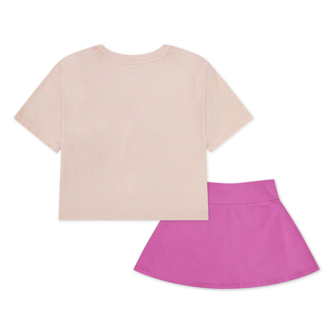 Nike Girls 2-Piece Wild Flower Dri-Fit T-Shirt & Scooter Skirt Set (Little Kids)