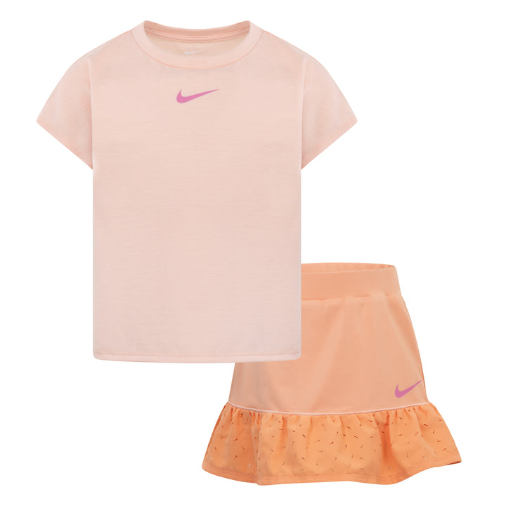Nike Girls 2-Piece Sunny Swoosh T-Shirt & Skirts Set (Little Kids)