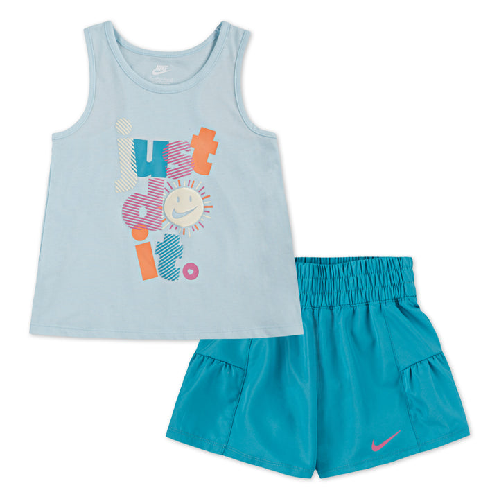 Nike Girls 2-Piece Sunny Swoosh Tanks & Shorts Set (Little Kids)