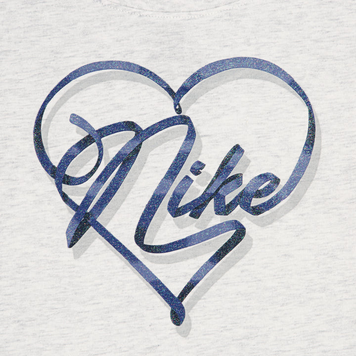 Nike Girls Swoosh On Pointe Graphic T-Shirt Birch Heather (Little Kids)