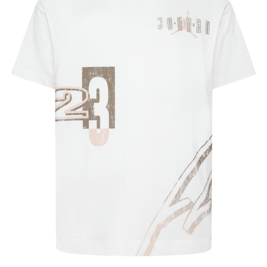 Jordan Girls 23 Spot Up Shooter White T-Shirt (Big Kids)