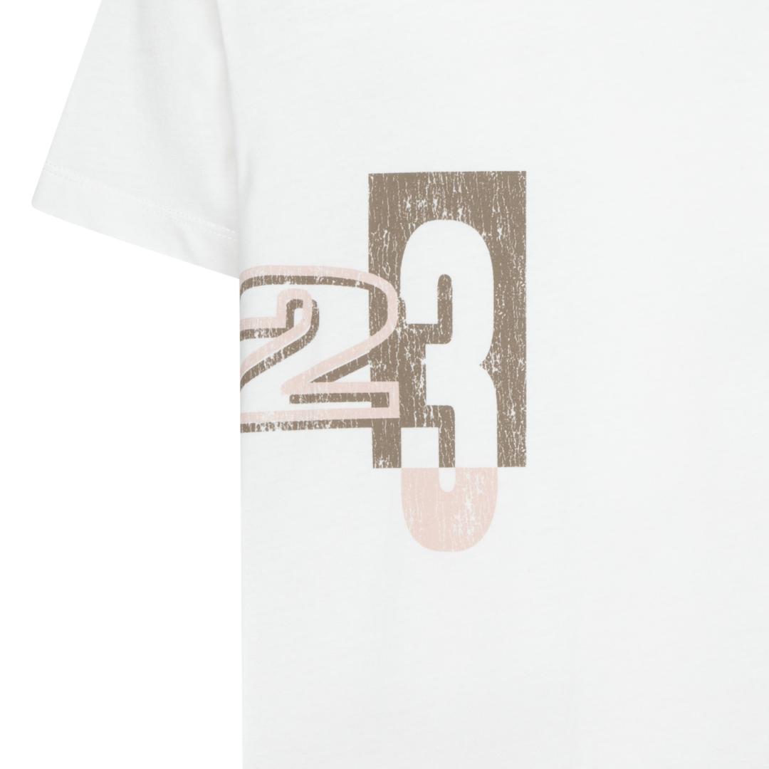 Jordan Girls 23 Spot Up Shooter White T-Shirt (Big Kids)