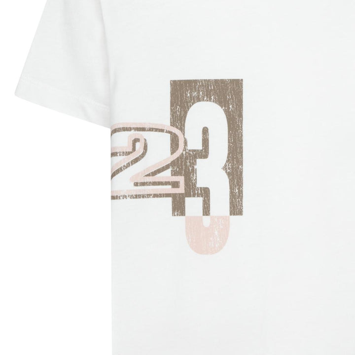Jordan Girls 23 Spot Up Shooter White T-Shirt (Big Kids)