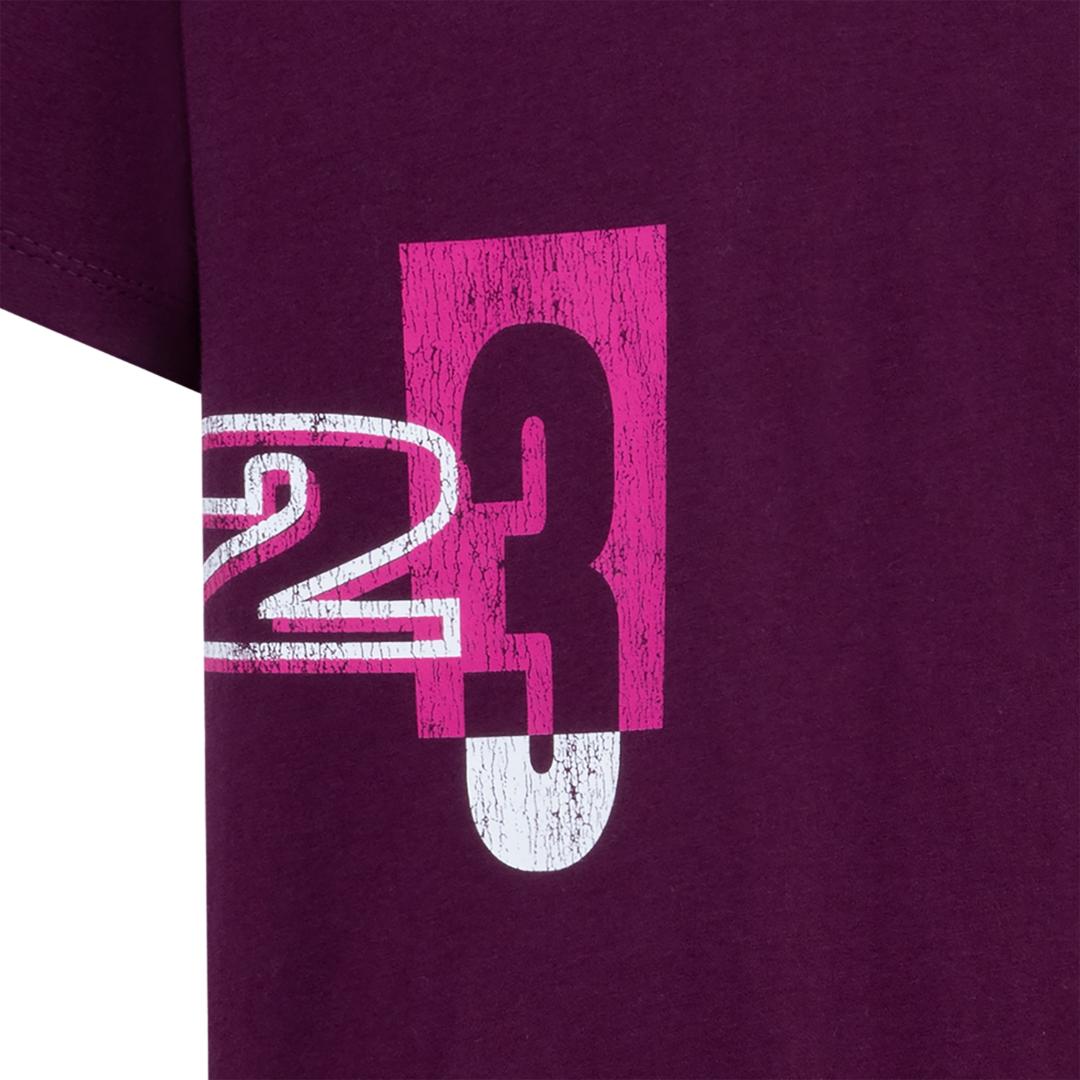 Jordan Girls 23 Spot Up Shooter Purple T-Shirt (Big Kids)