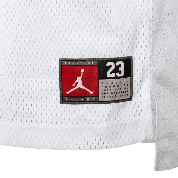 Jordan Girls 23 AOP Metallic Gray Jersey (Big Kids)