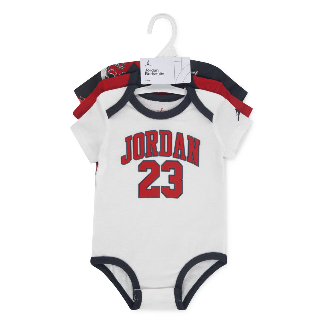 Jordan 3-Pack MJ Jersey Bodysuit Set (Newborn)