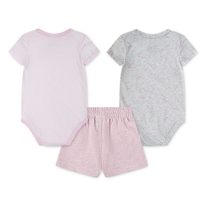 Nike Be Stripe Swooshfetti 2-Pack Bodysuits & Shorts Set (Infant)