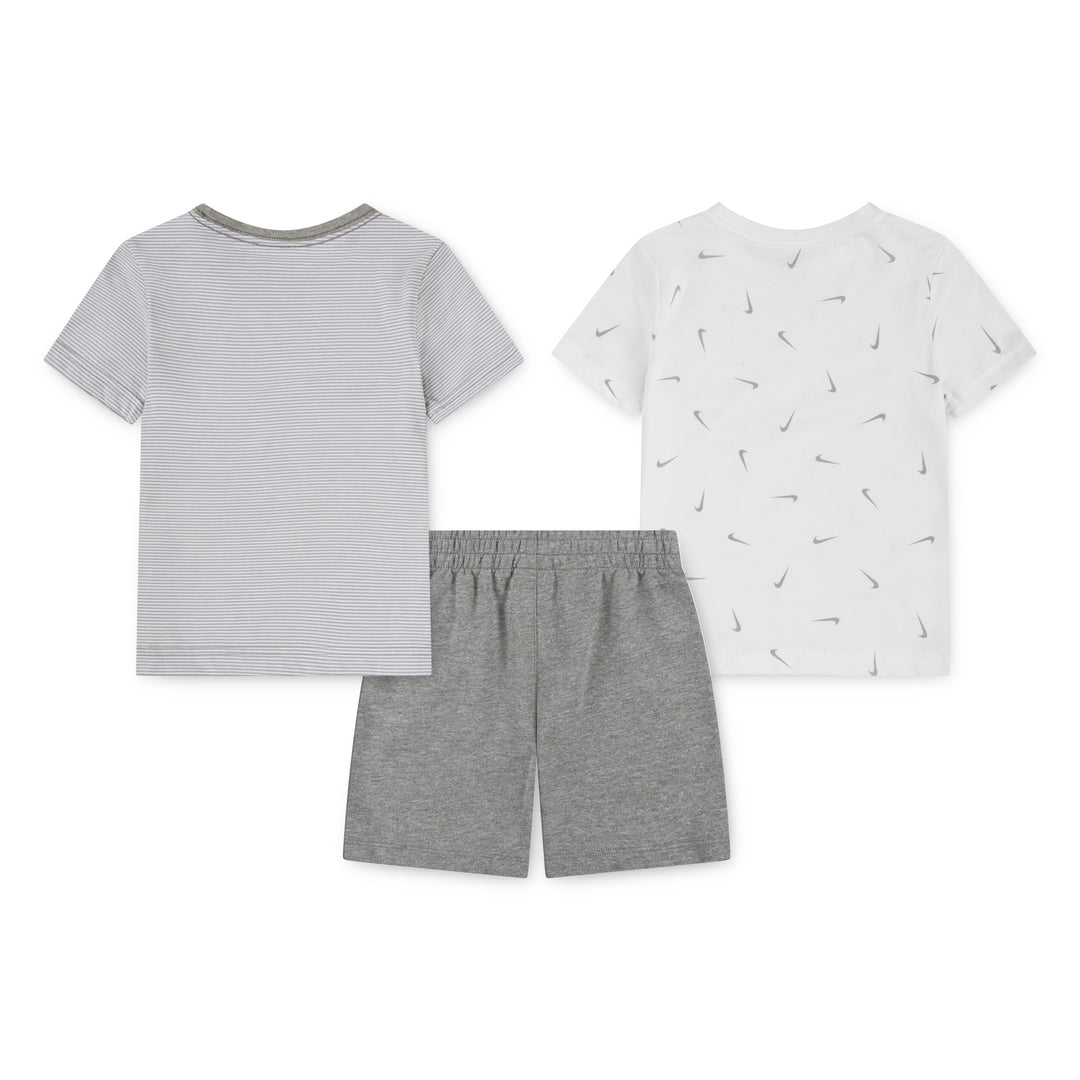 Nike 3-Pack Essentials Baby Striped Swooshfetti T-Shirts & Shorts Set (Toddler)