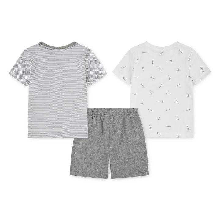 Nike 3-Pack Essentials Baby Striped Swooshfetti T-Shirts & Shorts Set (Toddler)