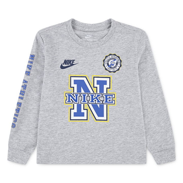 Nike Boys Athletics Long Sleeve T-Shirt Light Smoke Gray Heather (Toddler)