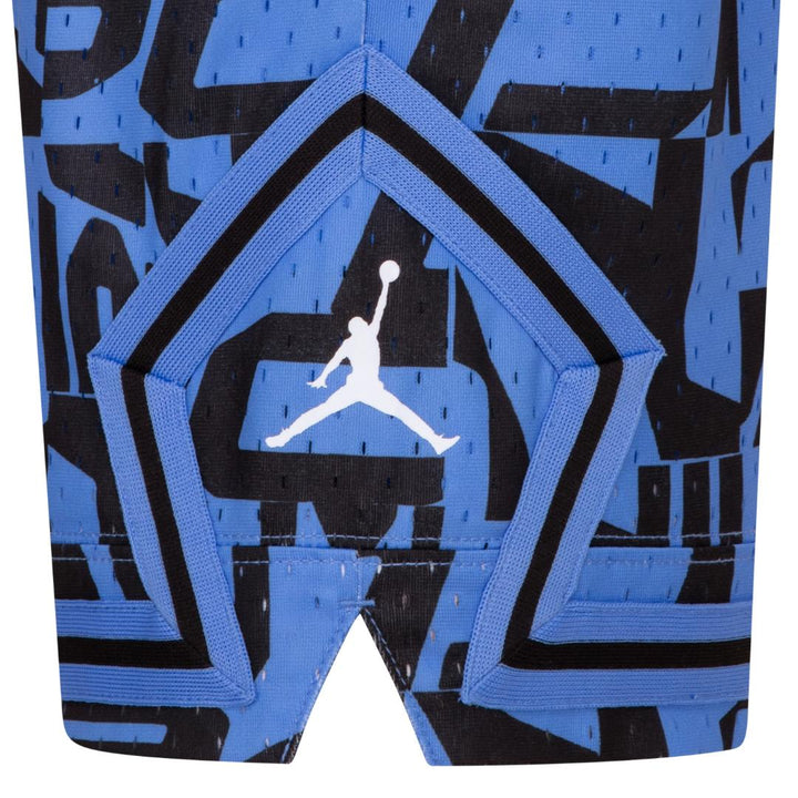 Jordan Boys MJ AOP Sport Diamond Blue Shorts (Little Kids)