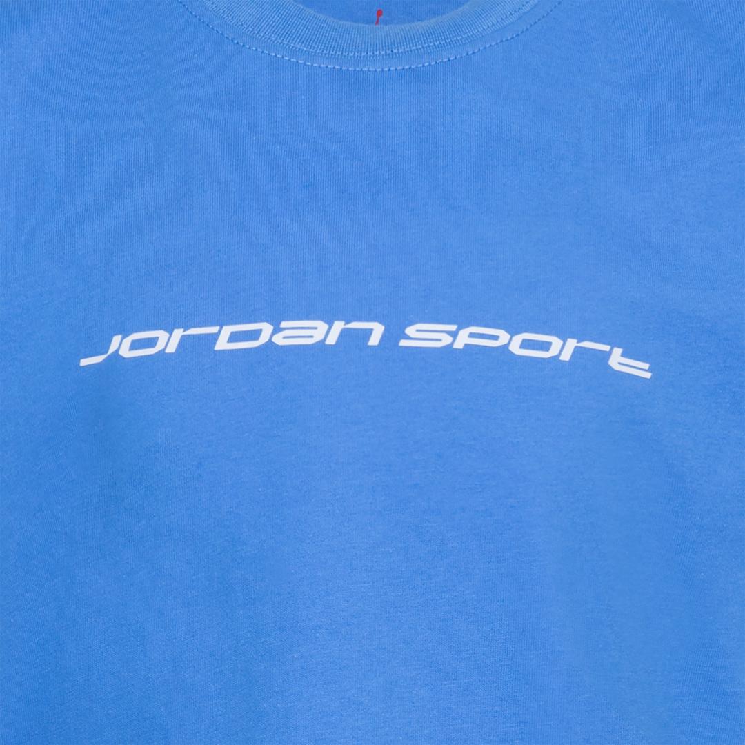 Jordan Boys Dri-Fit Sports Blue T-Shirt (Little Kids)