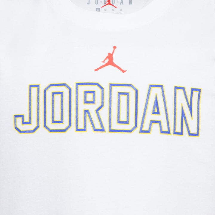 Jordan Boys Level Up White T-Shirt (Little Kids)