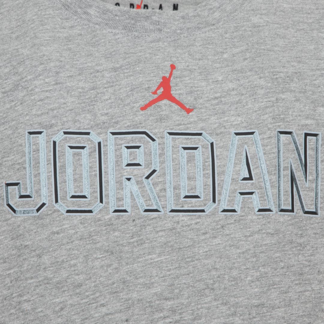 Jordan Boys Level Up Grey T-Shirt (Little Kids)