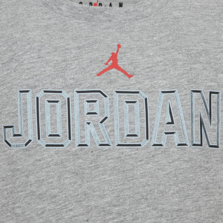 Jordan Boys Level Up Grey T-Shirt (Little Kids)