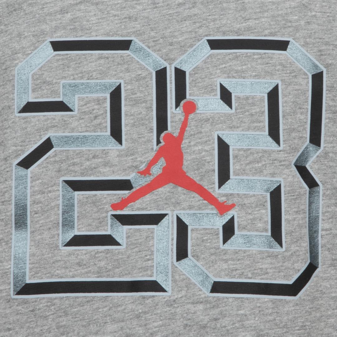 Jordan Boys Level Up Grey T-Shirt (Little Kids)
