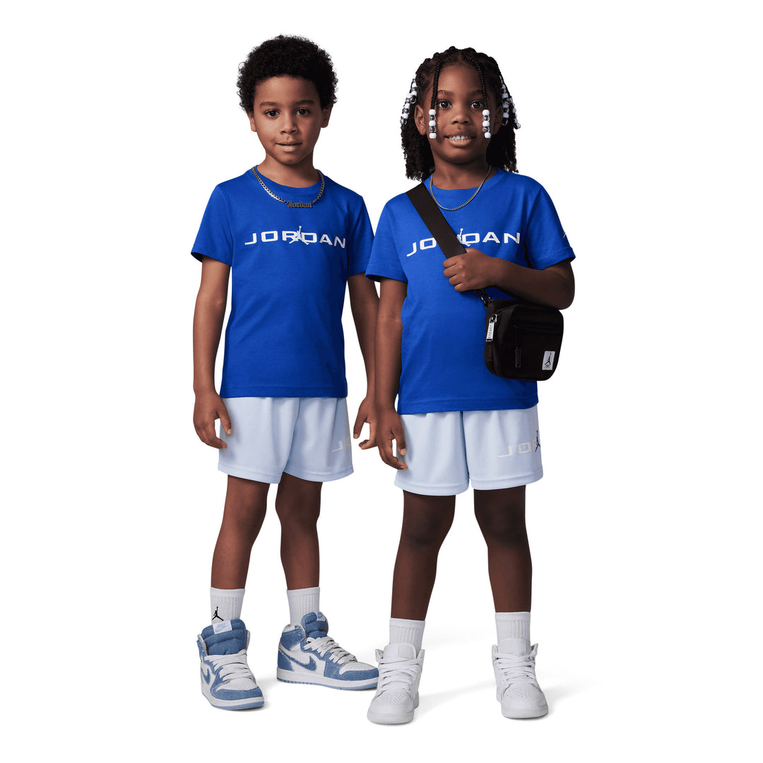 Jordan Boys 2-Piece MJ Baseline Blue T-Shirt & Shorts Set (Little Kids)