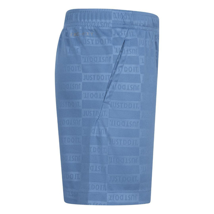 Nike Boys Sportswear Textured Club Dri-Fit Blue Shorts (Little Kids)