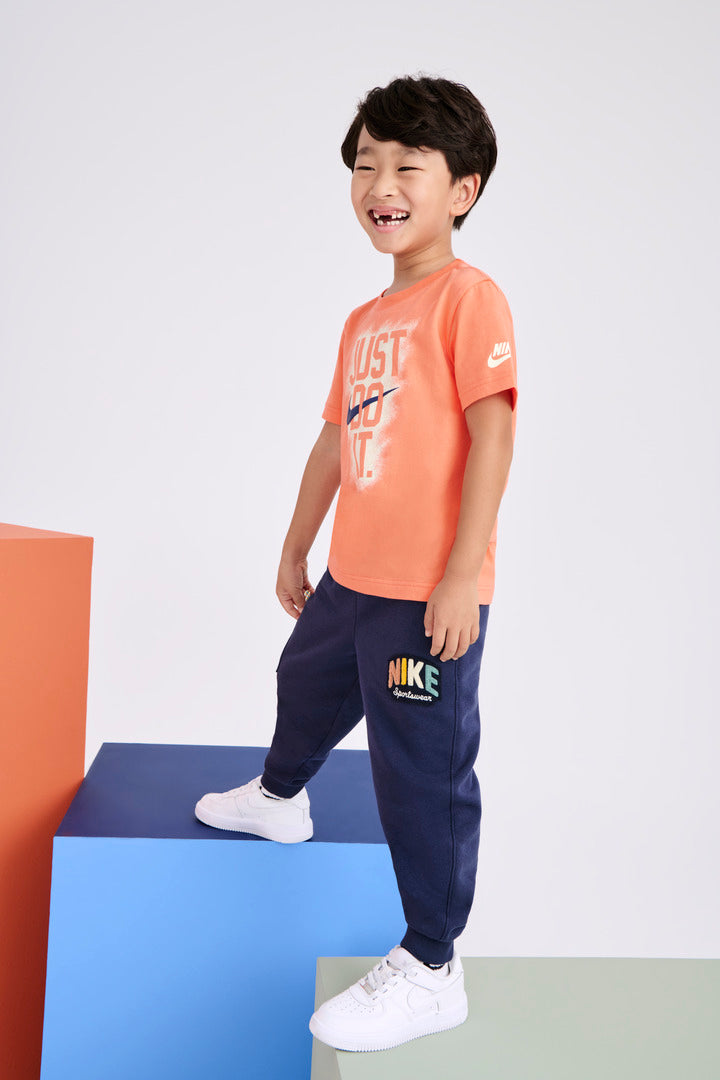 Nike Boys Powder Play Orange T-Shirt (Little Kids)