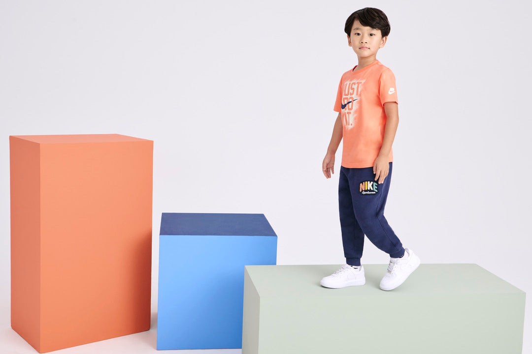 Nike Boys Powder Play Orange T-Shirt (Little Kids)