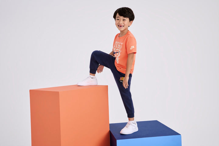 Nike Boys Powder Play Orange T-Shirt (Little Kids)