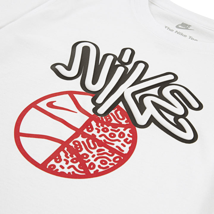 Nike Boys Basketball Handstyle White T-Shirt (Little Kids)