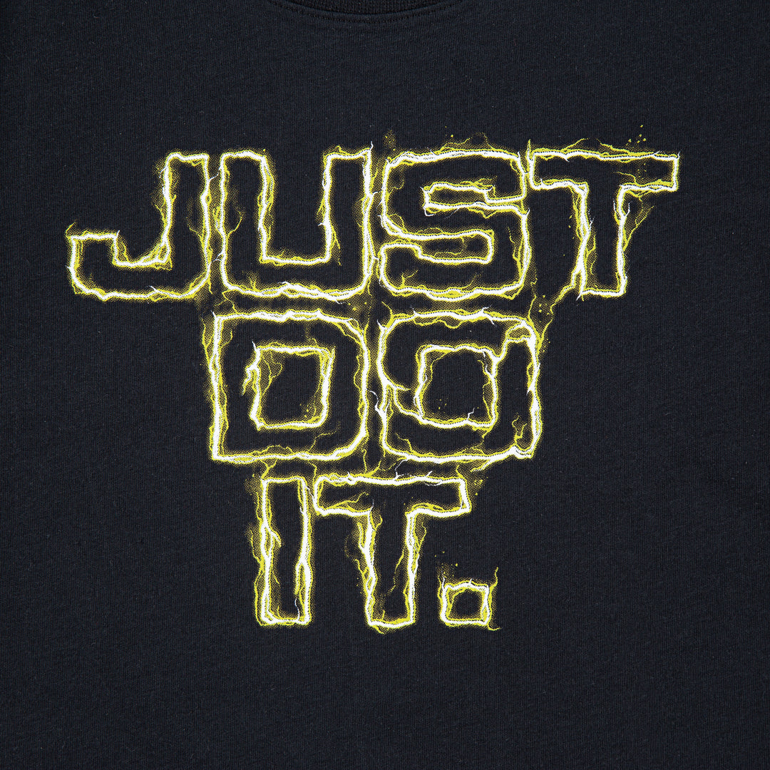 Nike Boys Lightning Just Do It Black T-Shirt (Little Kids)