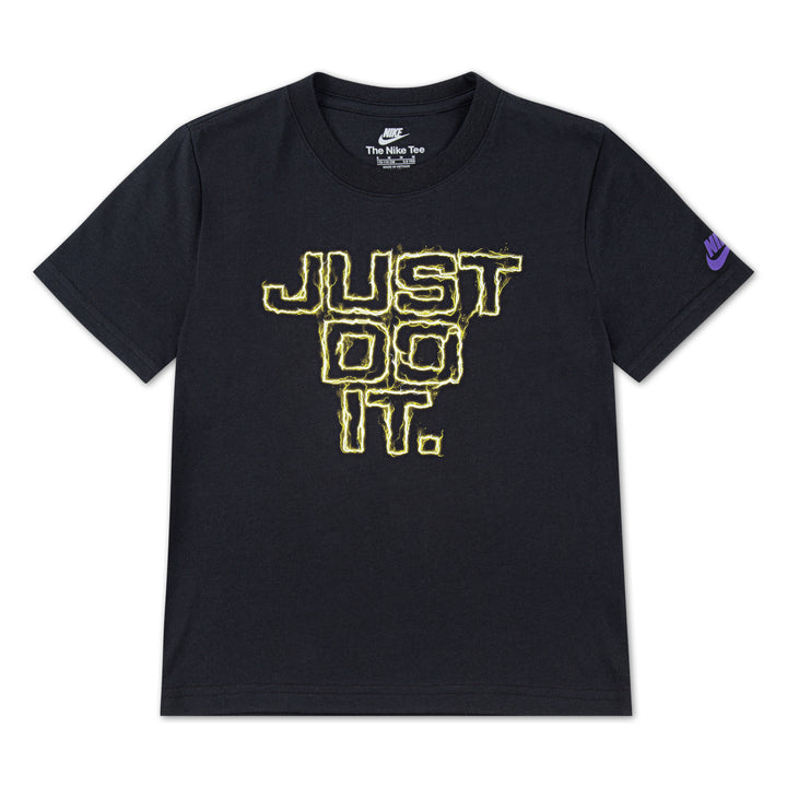 Nike Boys Lightning Just Do It Black T-Shirt (Little Kids)