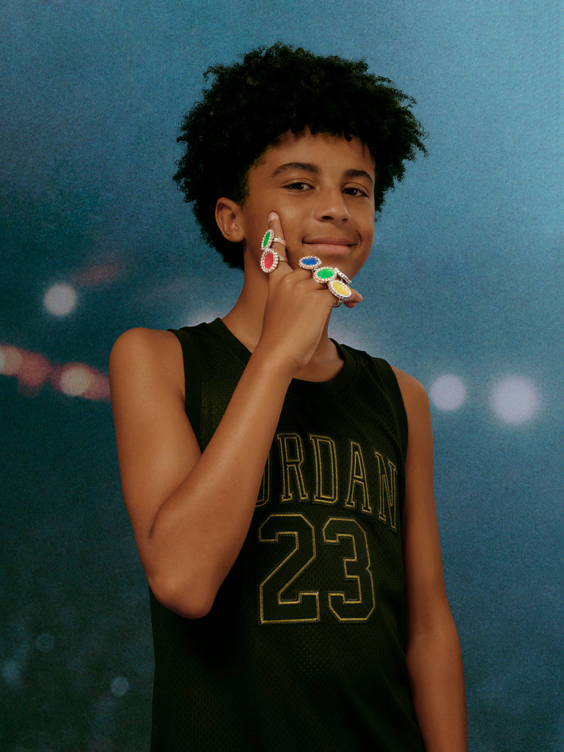 Jordan 23 Black & Gold Tank Top Jersey (Big Kids)