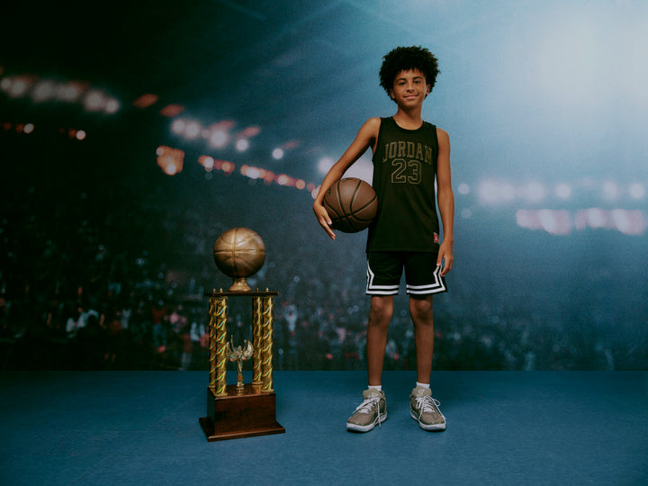 Jordan 23 Black & Gold Tank Top Jersey (Big Kids)