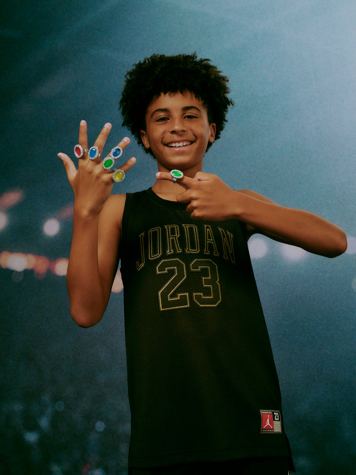 Jordan 23 Black & Gold Tank Top Jersey (Big Kids)