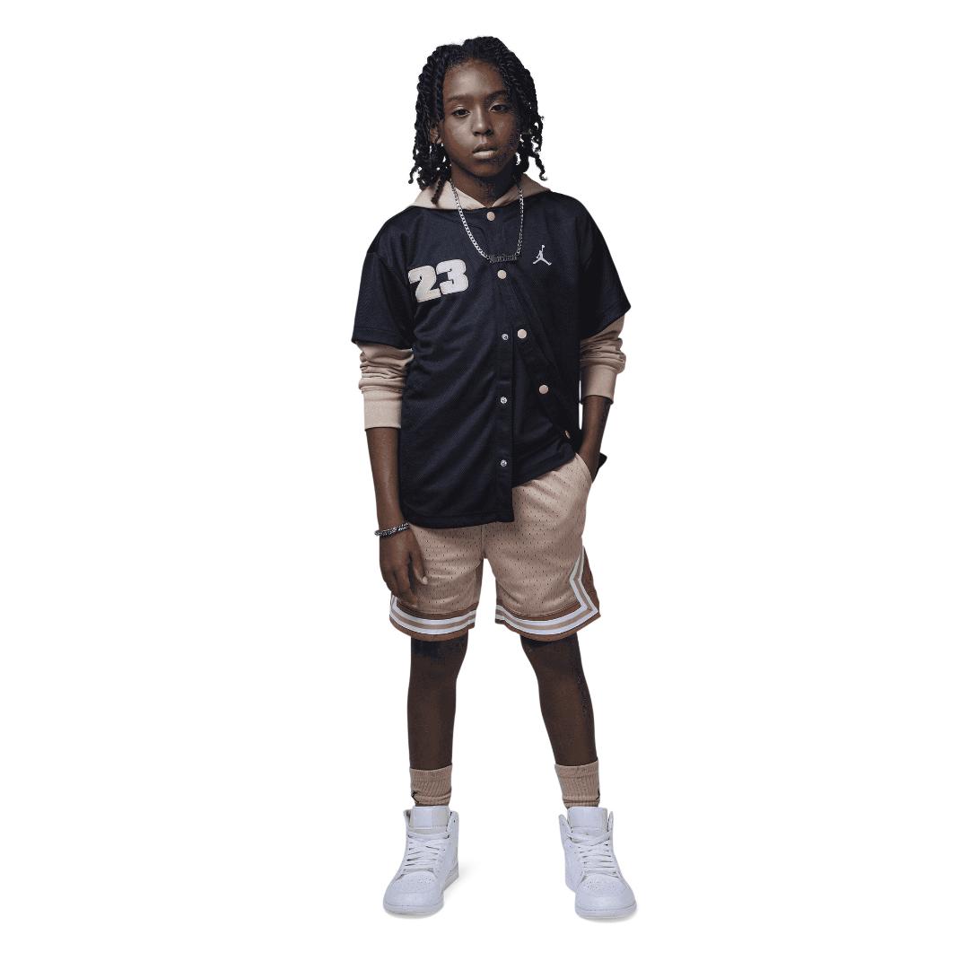 Jordan Boys MJ Dri-Fit Sport Diamond Brown Shorts (Little Kids)