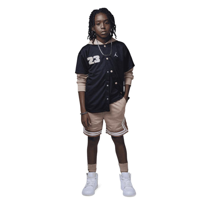 Jordan Boys MJ Dri-Fit Sport Diamond Brown Shorts (Little Kids)