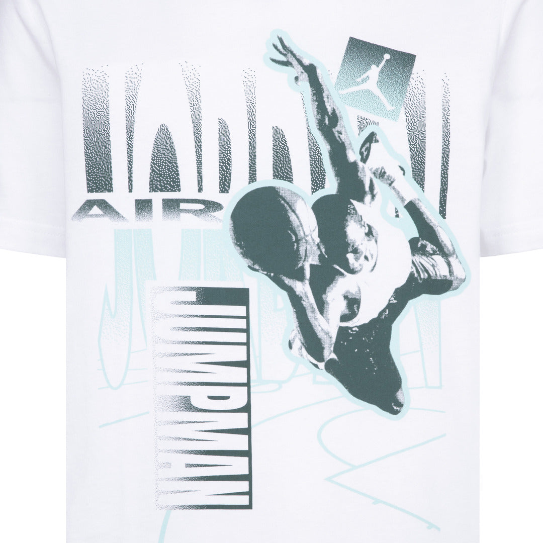 Jordan AJ Court Fade T-Shirt White (Big Kids)